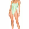Lovers And Friends Show Out One Piece In Blue Static Haze -Lovers and Friends Sales Shop LOVF WX946 V1