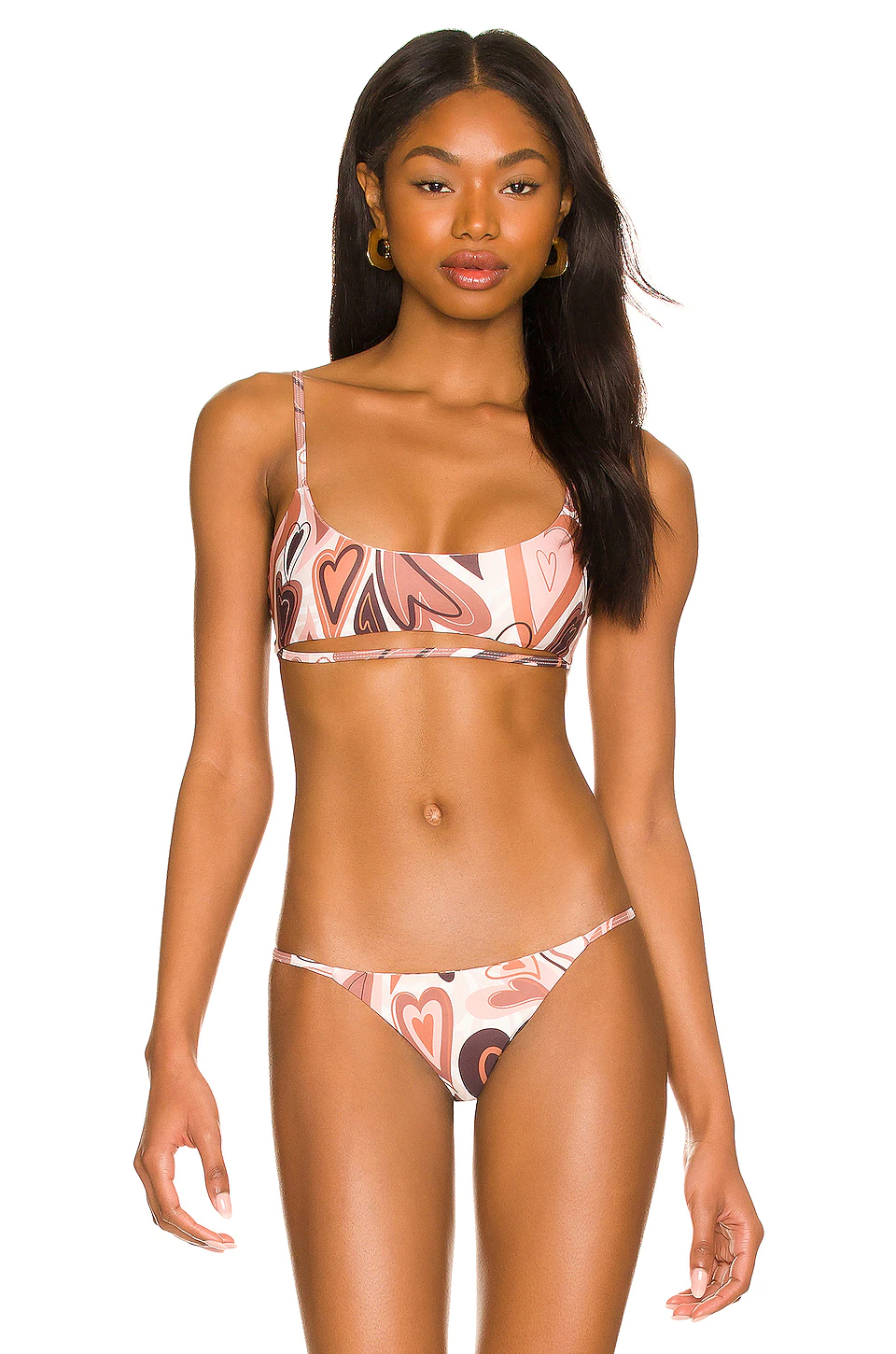 Lovers And Friends See Ya Top In Brown Swirly Hearts